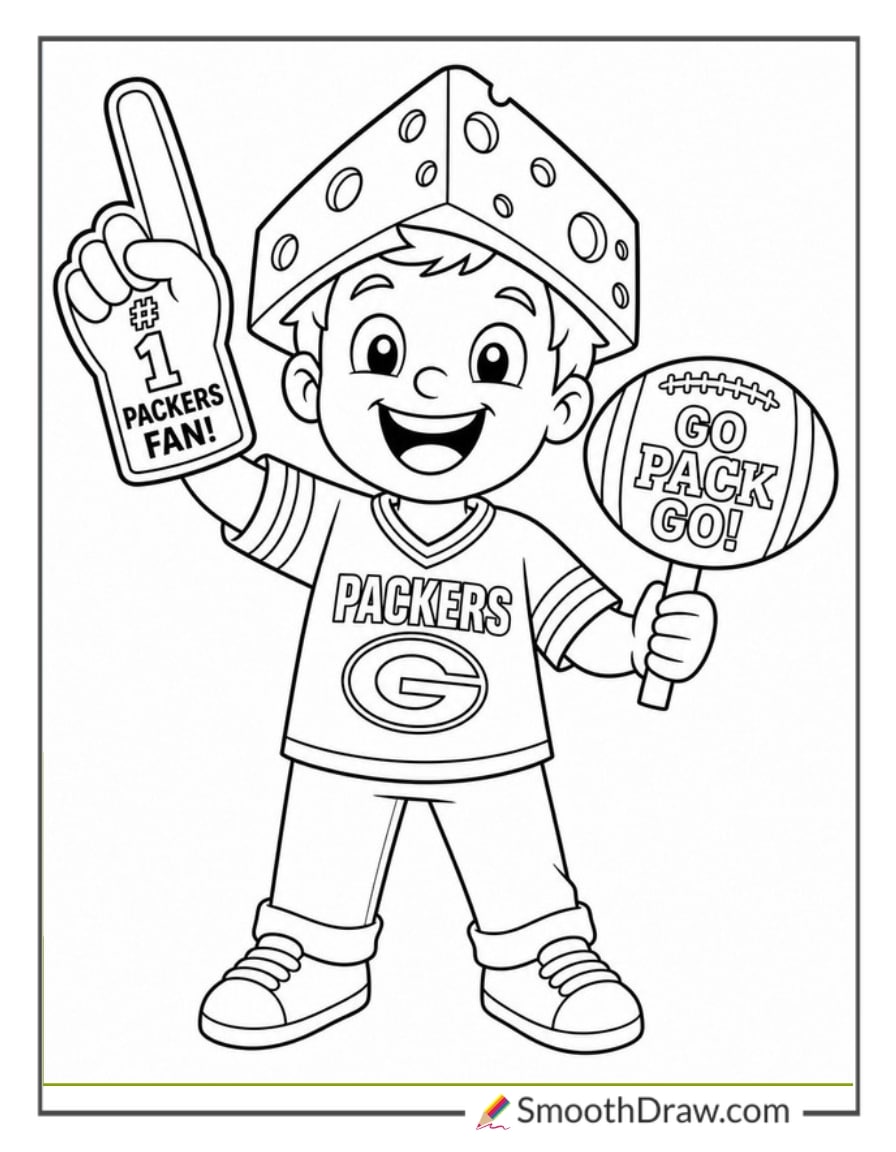 Packers Cheesehead Fan Cheering