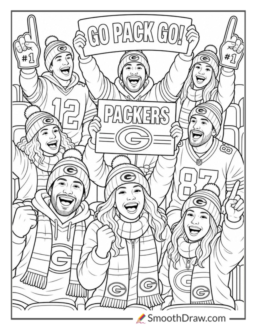 Packers Fans In Winter Hats