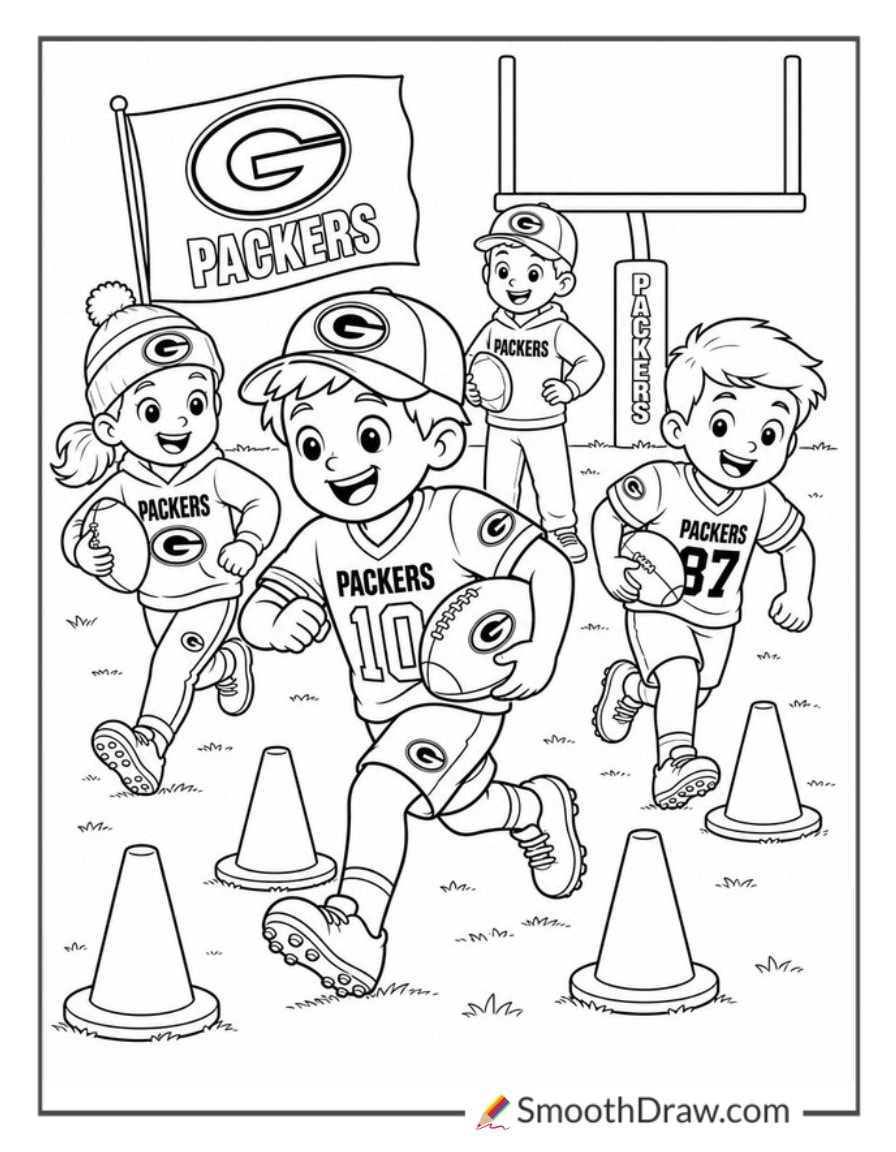 Packers Kids Football Practice