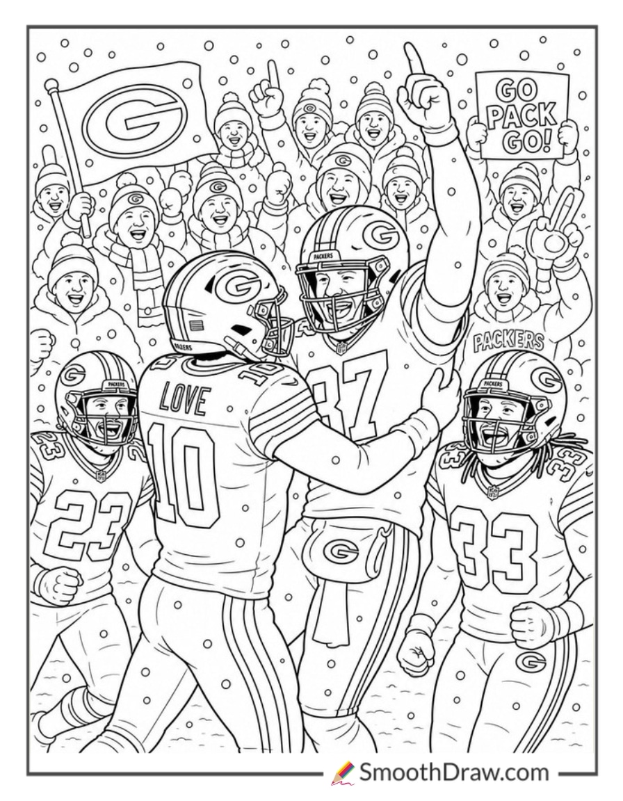 Packers Snow Game Celebration