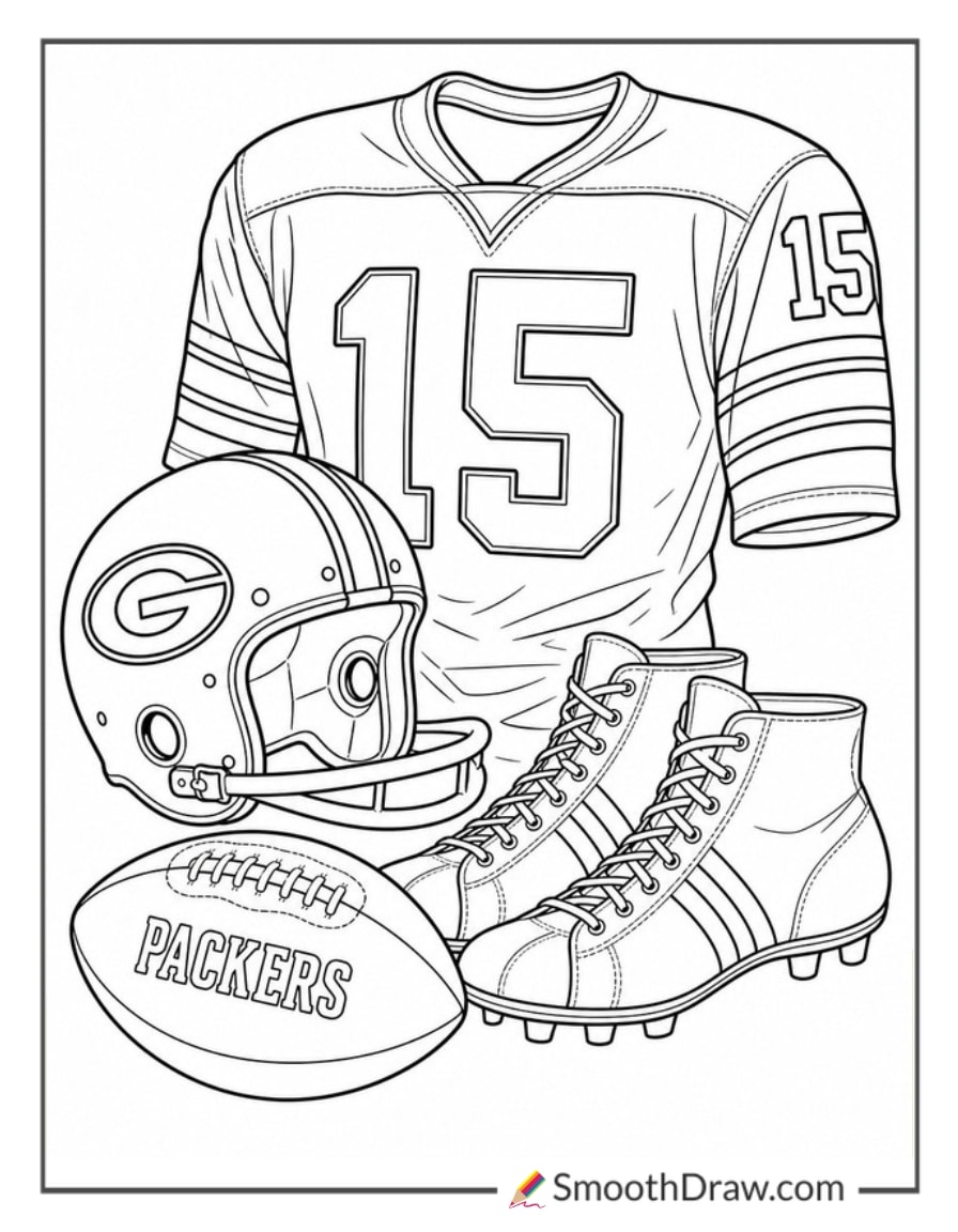 Packers Vintage Uniform Display