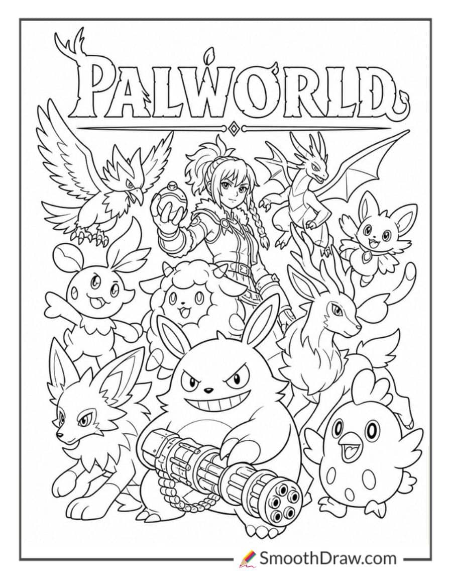 palworld coloring book