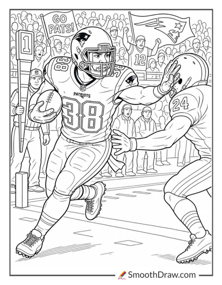 Patriots Running Back Stiff Arm