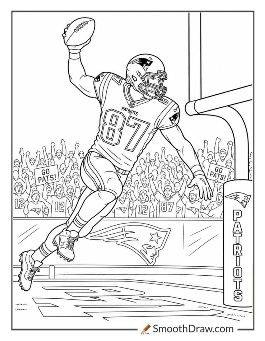 Patriots Tight End Goalpost Spike