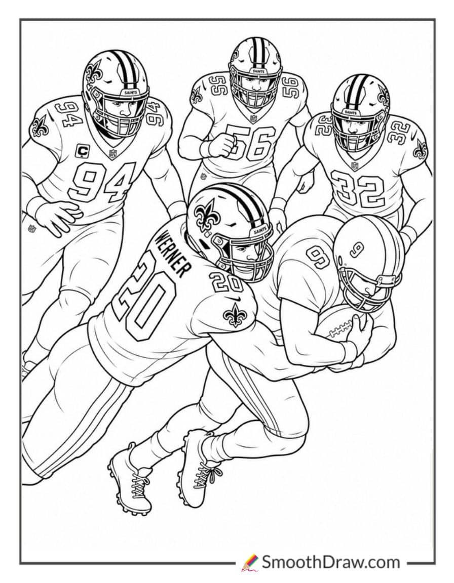 Pete Werner Making Tackle