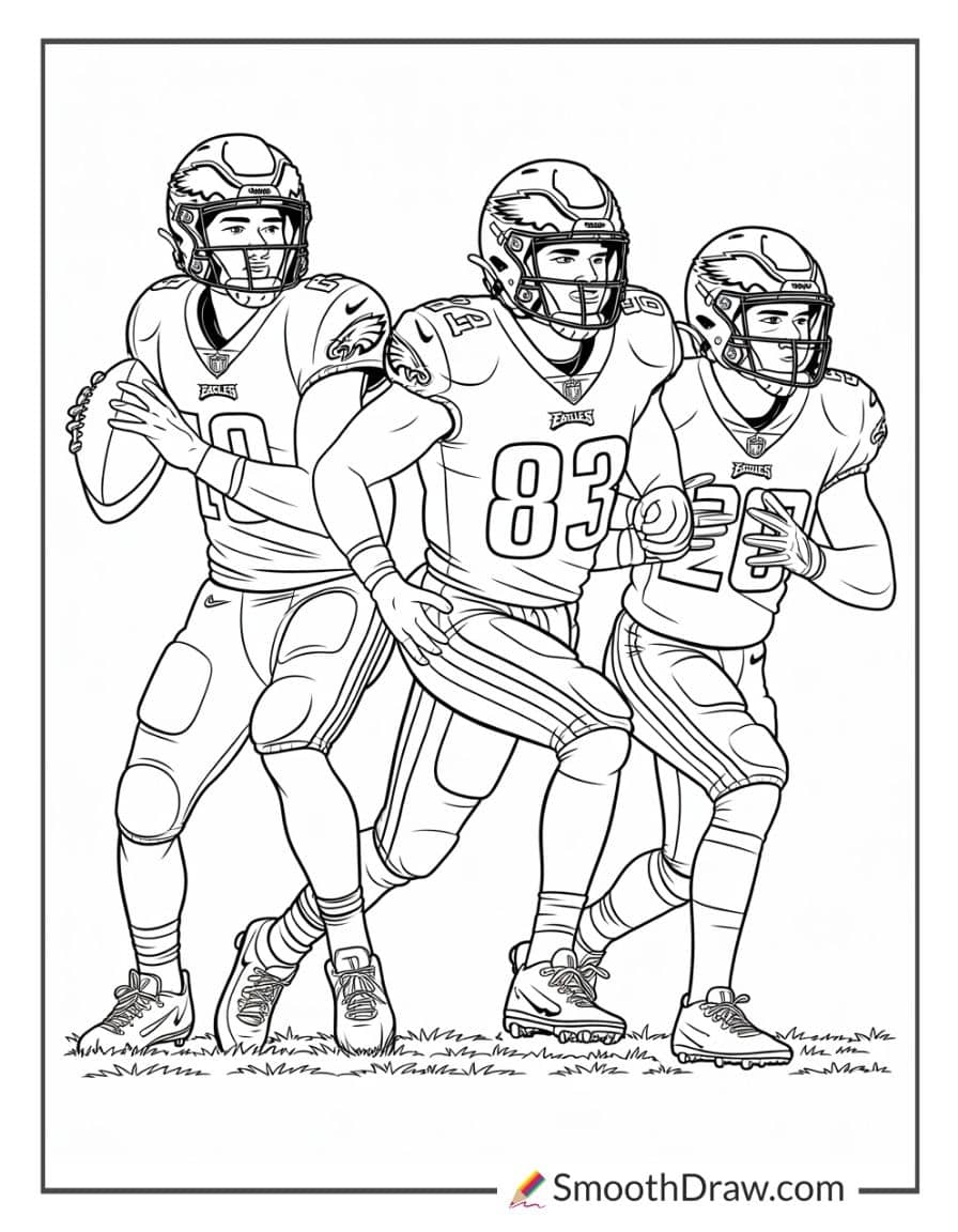 philadelphia eagles aj brown coloring page
