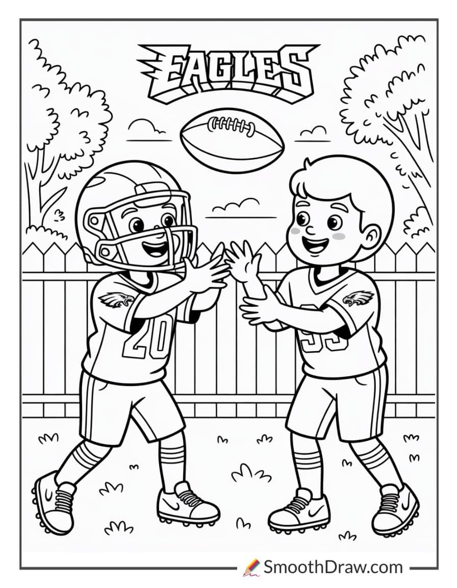 philadelphia eagles coloring pages for kids