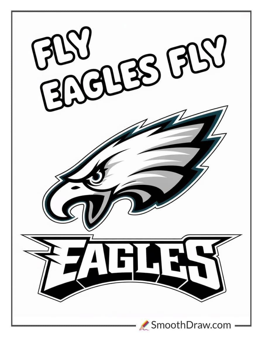 philadelphia eagles logo coloring page