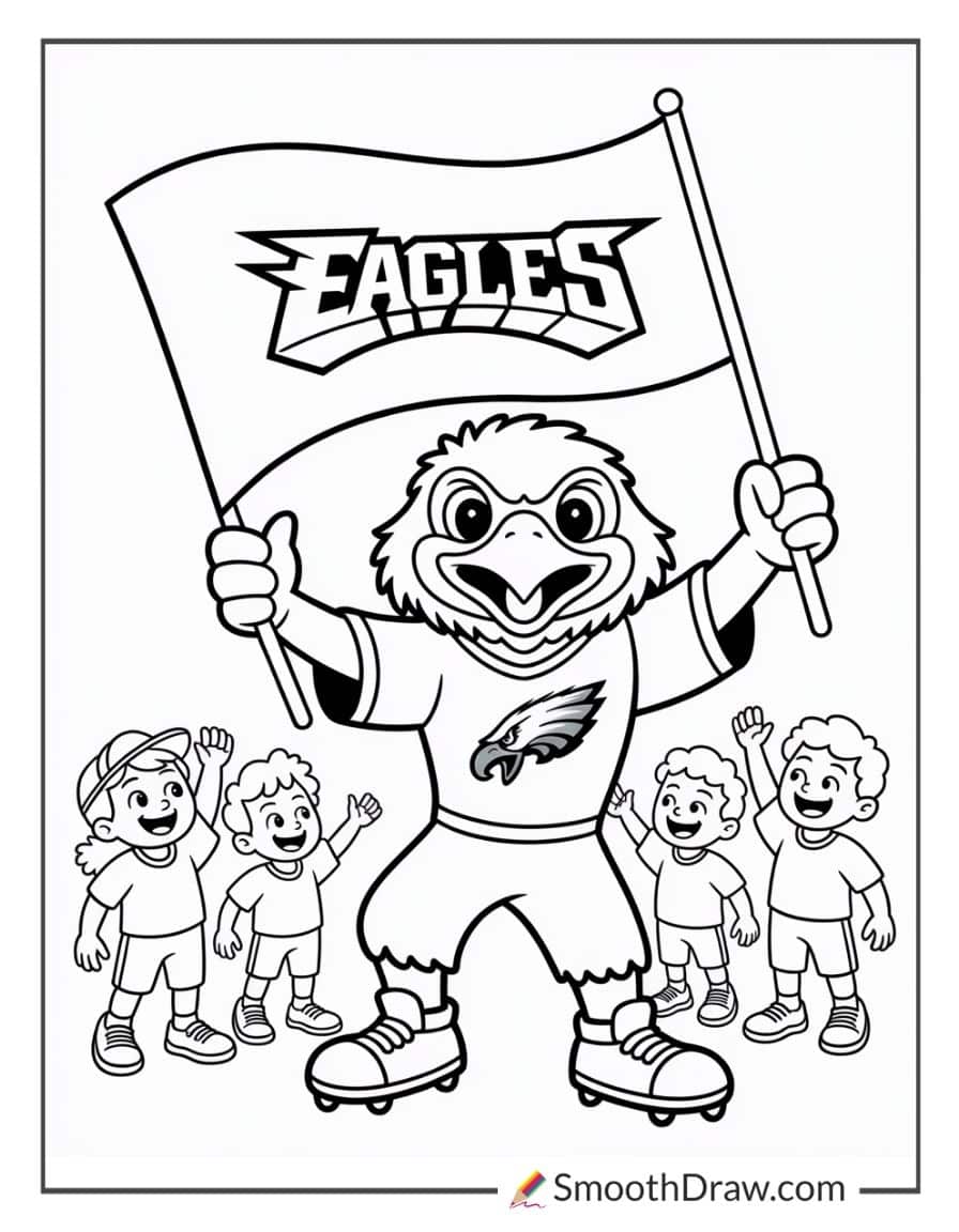 philadelphia eagles mascot coloring page