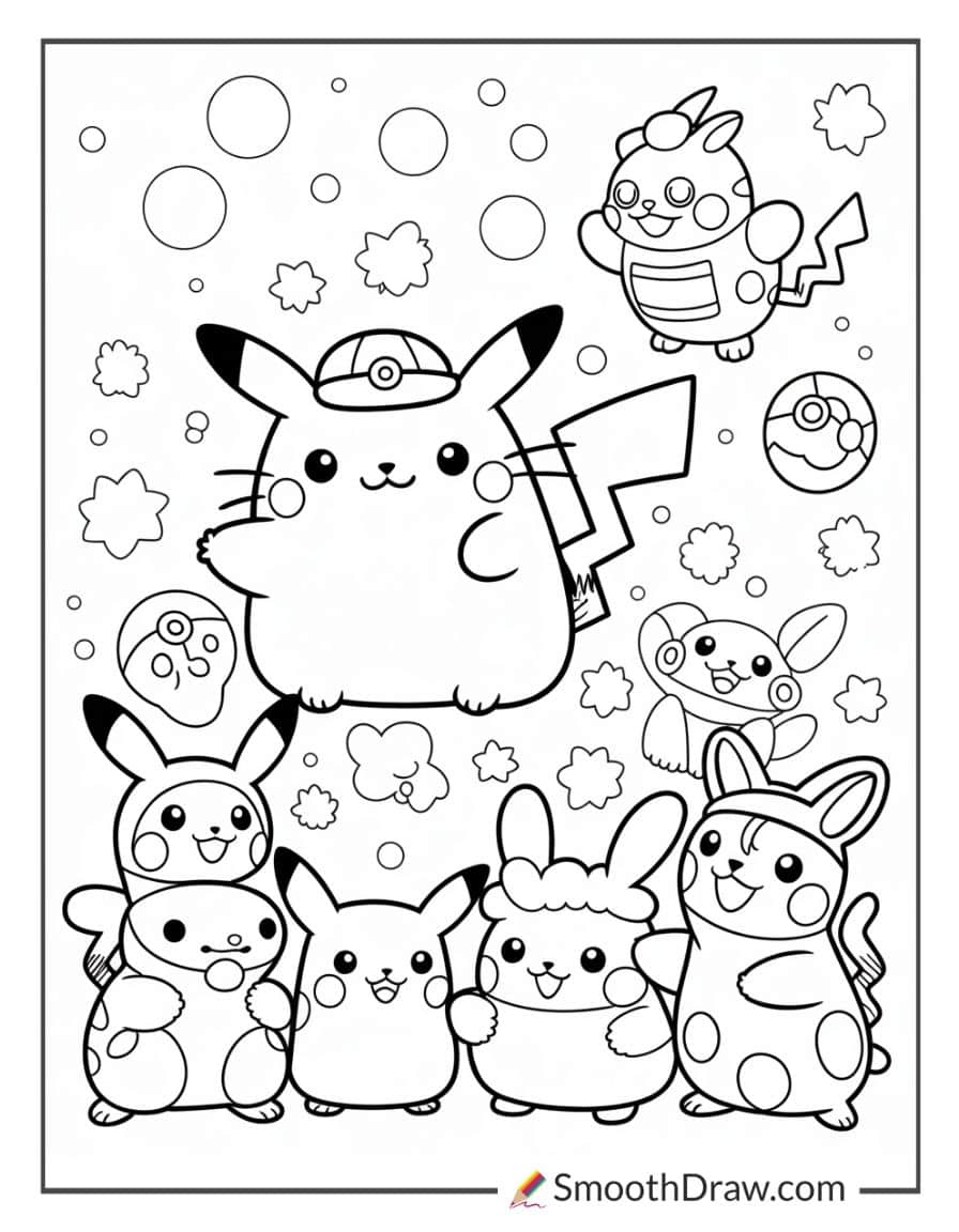 pokemon pusheen coloring pages