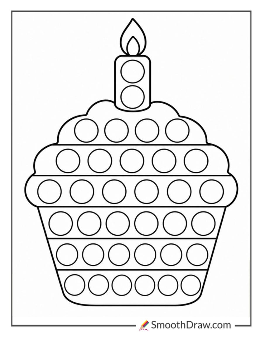 pop it cupcake with candle