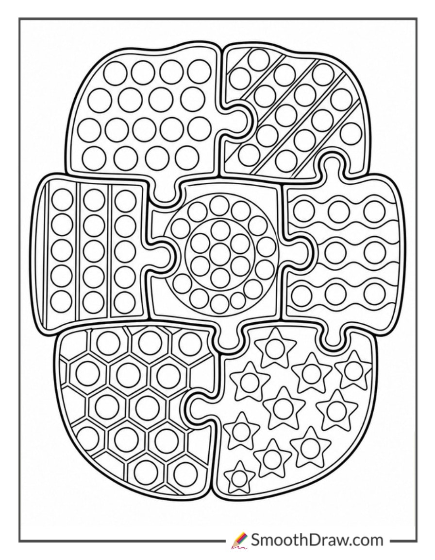 pop it puzzle with interlocking pieces