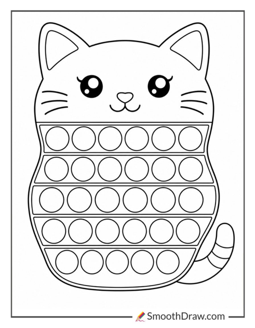 pop it shaped like a cat