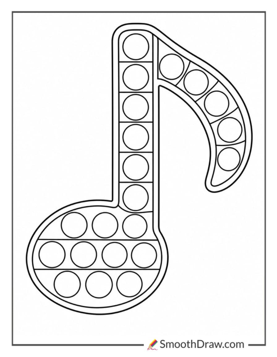 pop it shaped like a musical note