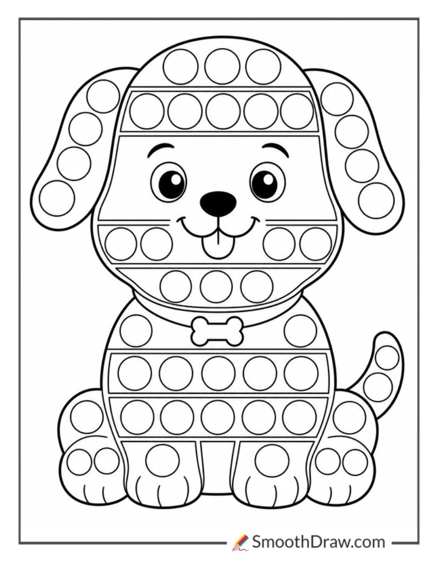 pop it shaped like a puppy