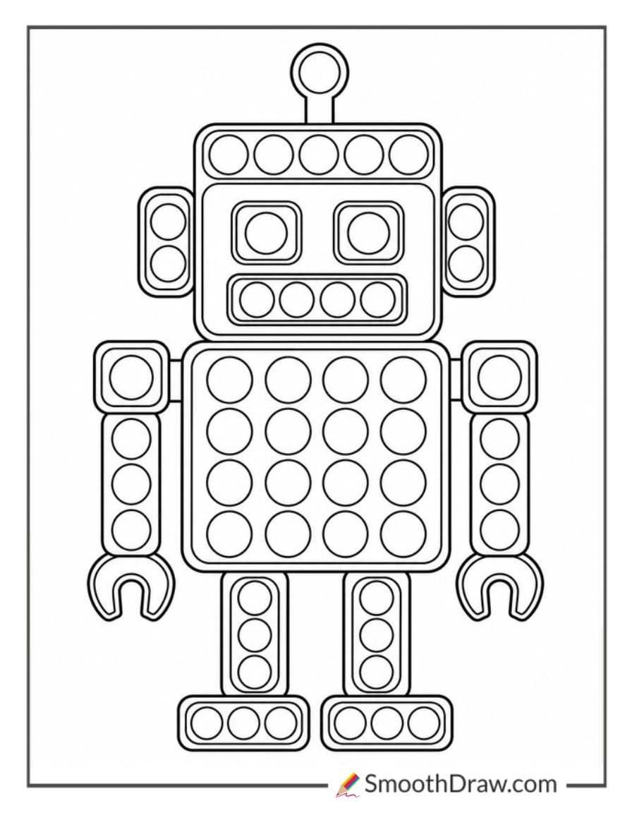 pop it shaped like a robot