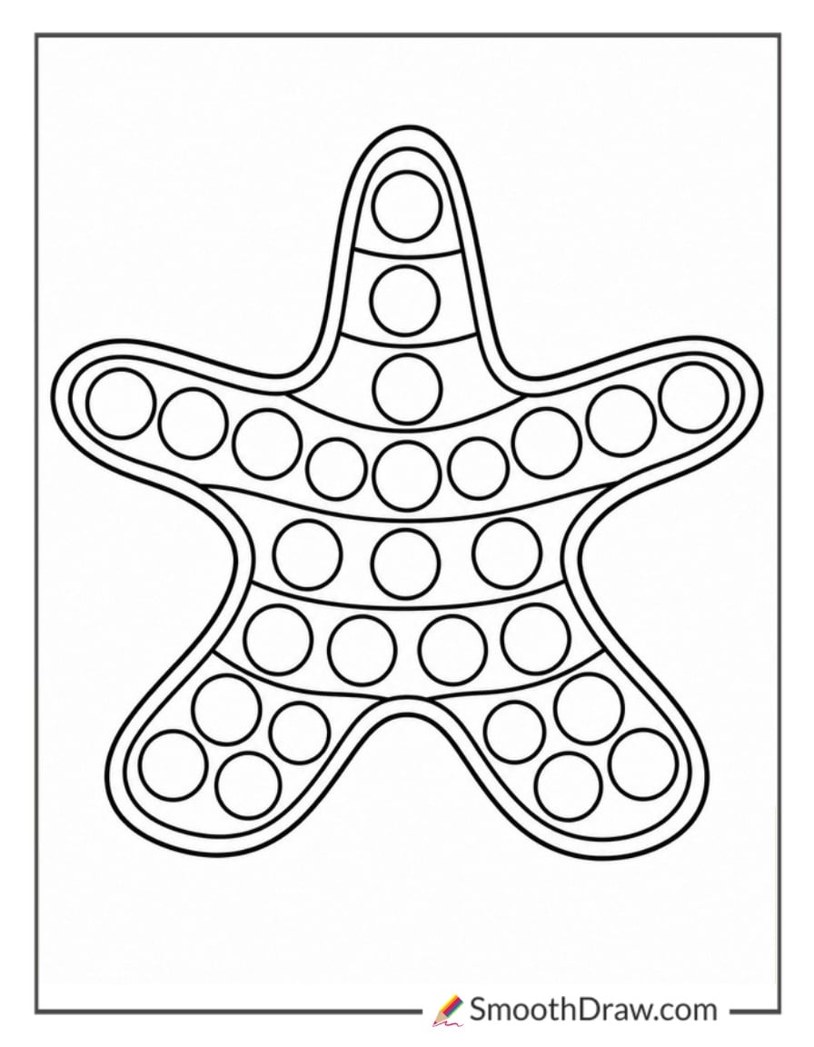 pop it shaped like a starfish