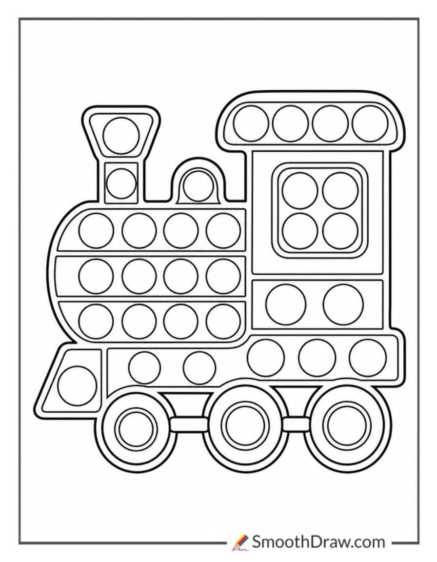 pop it shaped like a train