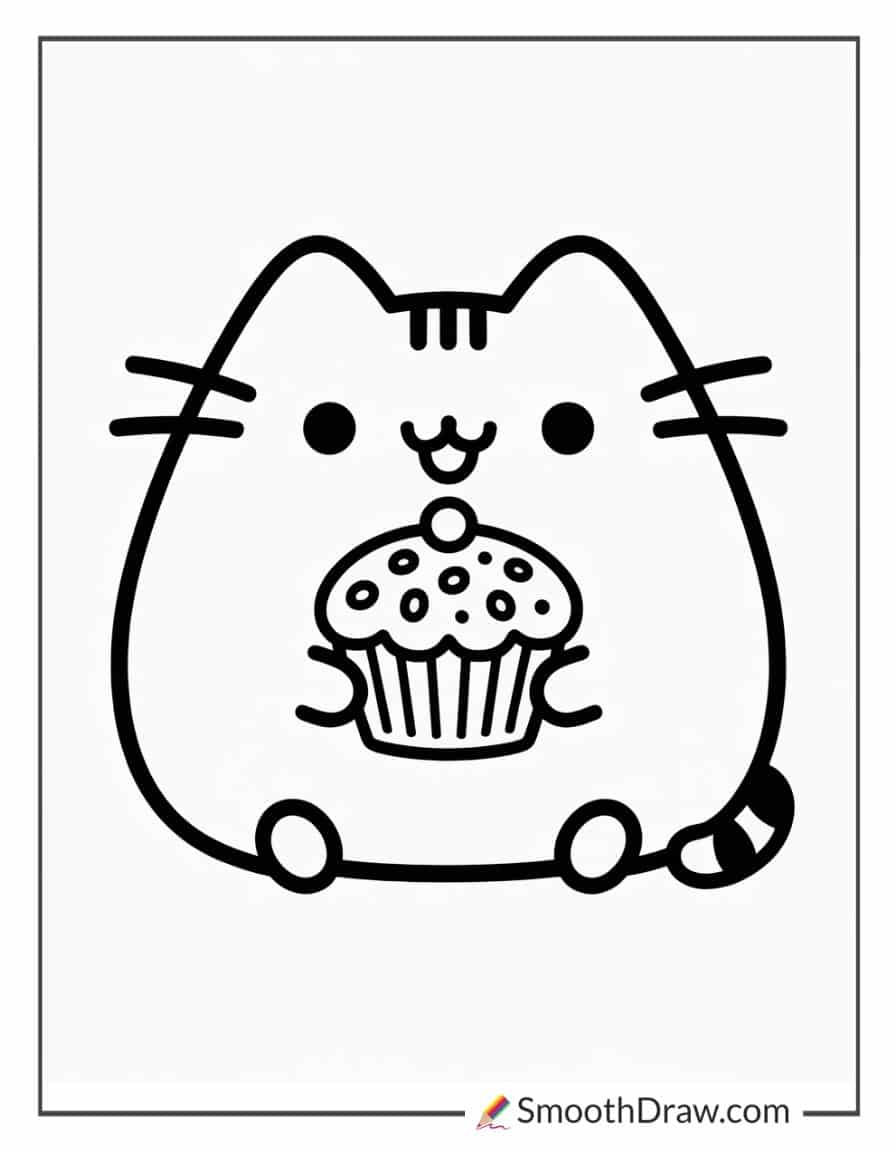 pusheen cat coloring pages