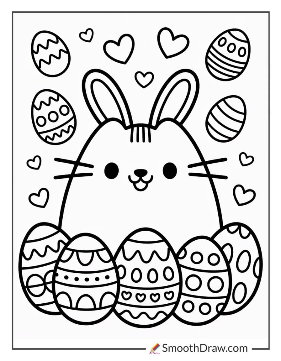 pusheen easter coloring pages