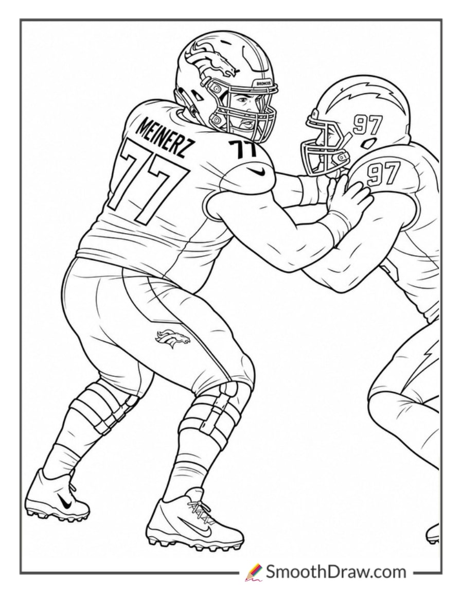 Quinn Meinerz Blocking A Defender