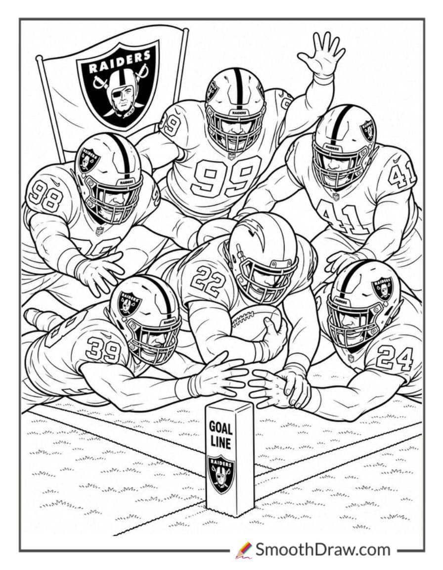 Raiders Defense Goal Line St