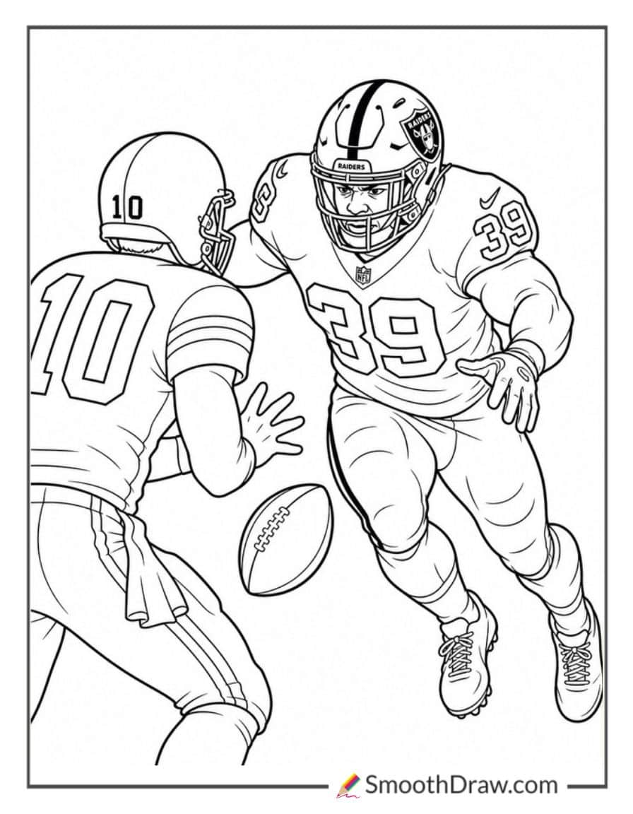 Raiders Safety Blitzing The Quarterback