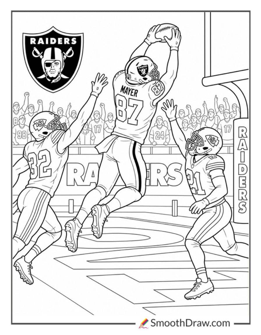 Raiders Tight End Touchdown Catch