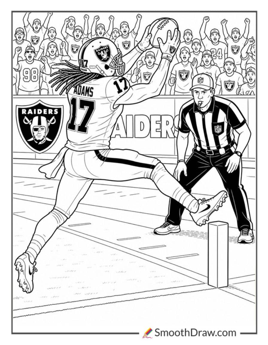 Raiders Wide Receiver Toe Tap