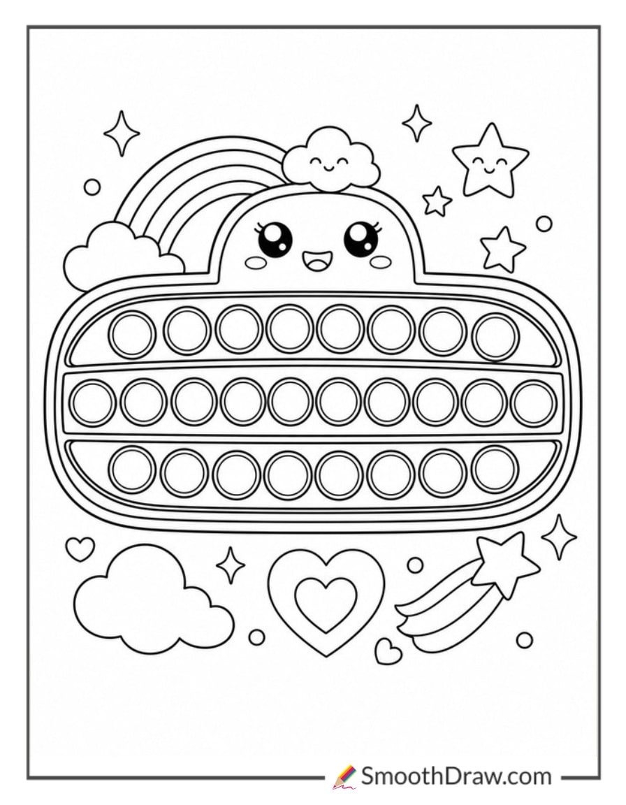 rainbow pop it coloring page
