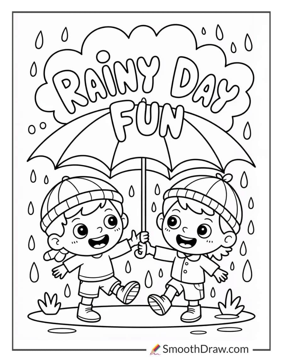 rainy day coloring pages for kids