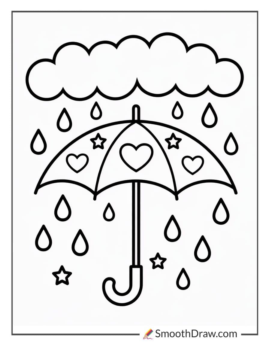 rainy day coloring pages for preschoolers