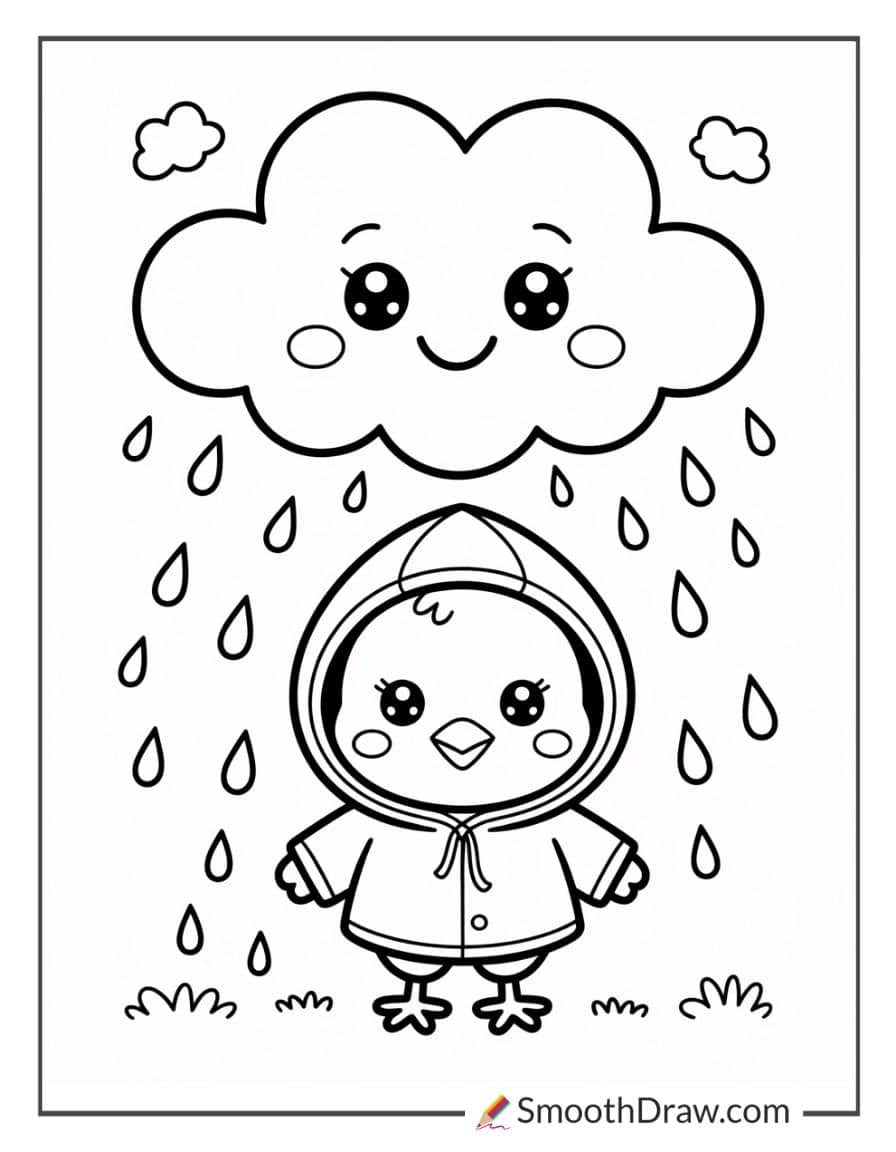 rainy day coloring pages for toddlers
