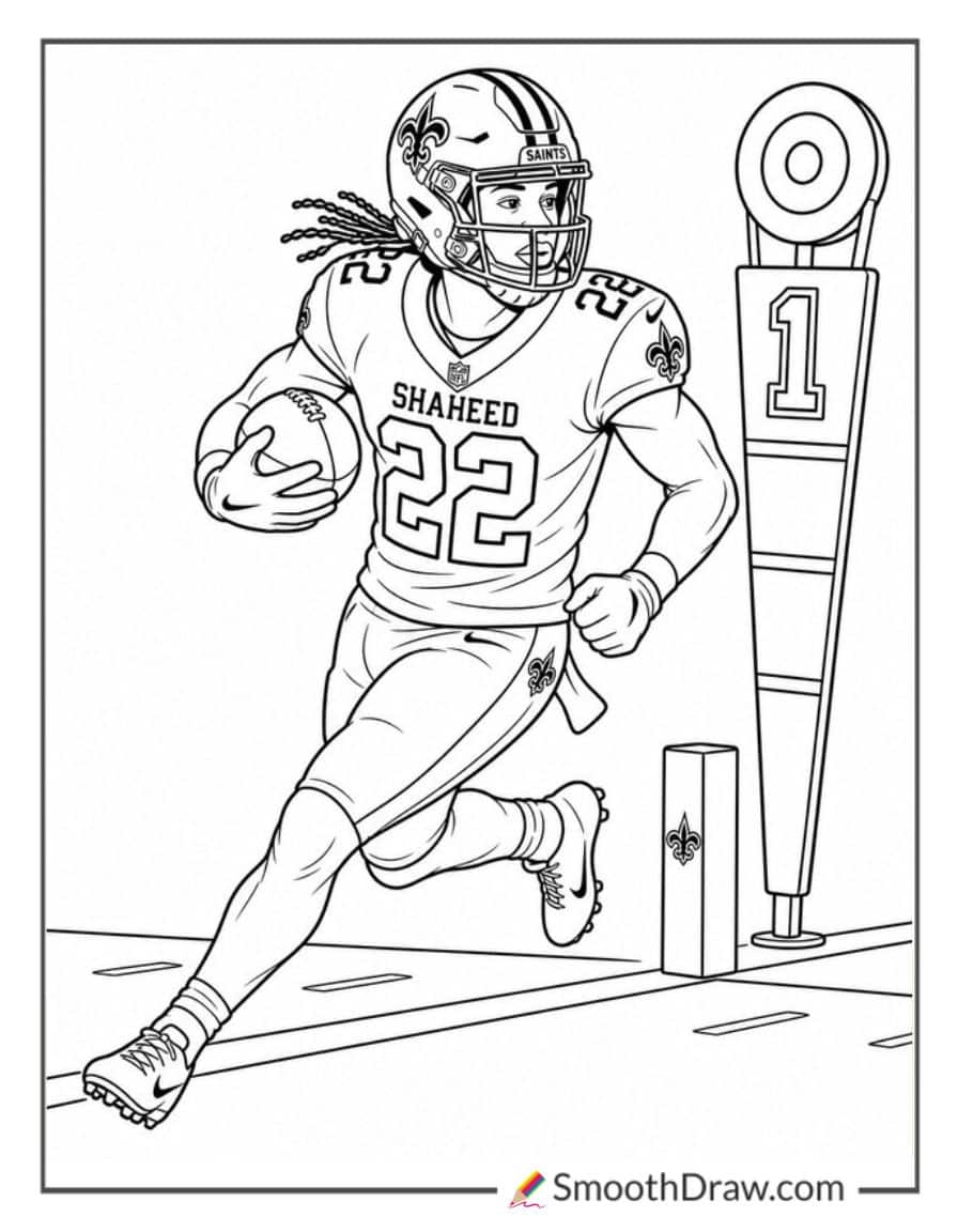 Rashid Shaheed Sprinting Downfield