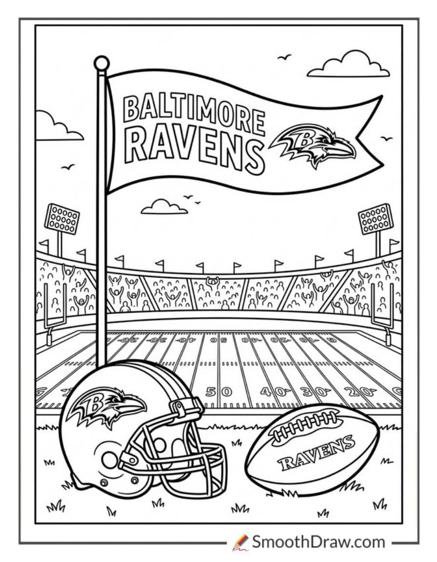 Ravens Banner Flying High