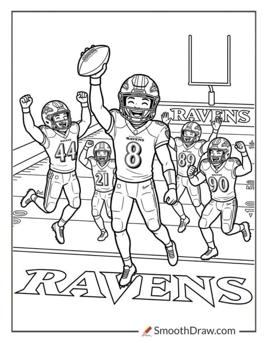 Ravens End Zone Celebration
