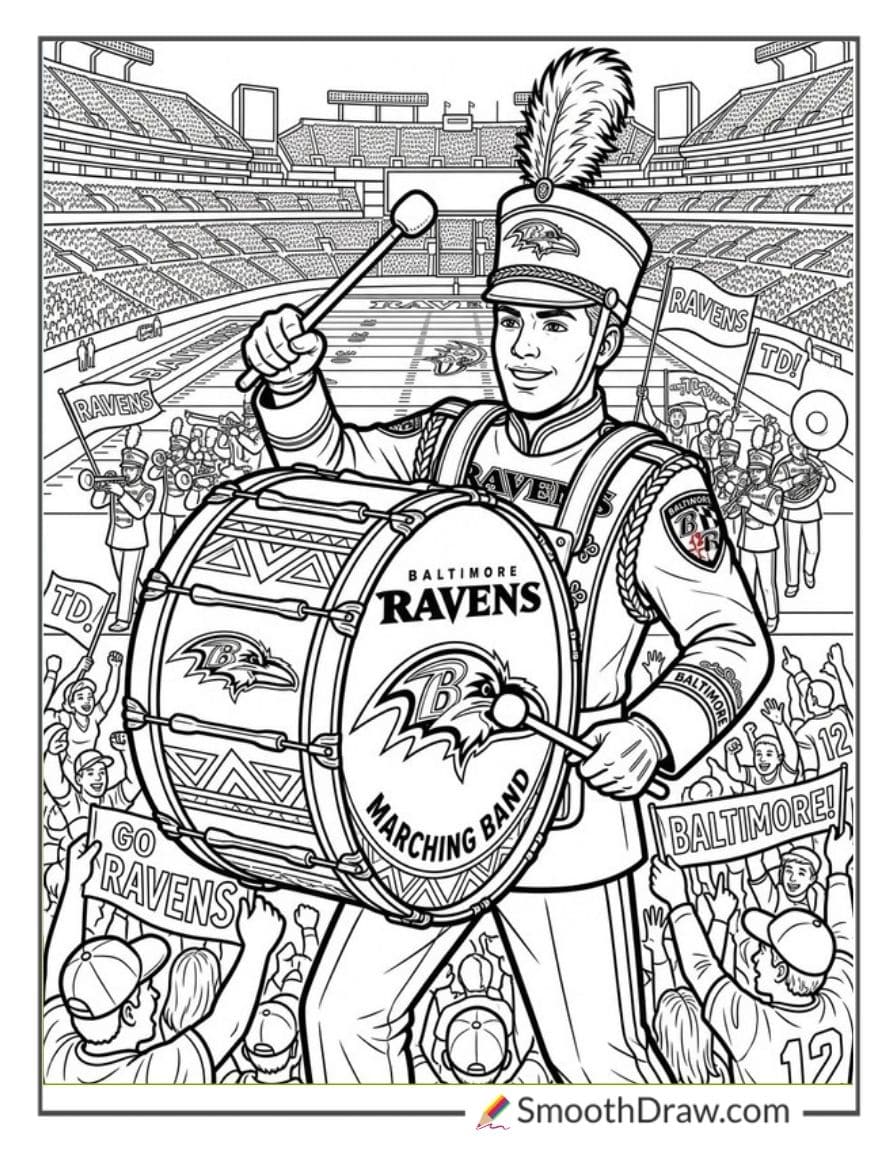 Ravens Marching Band Drummer