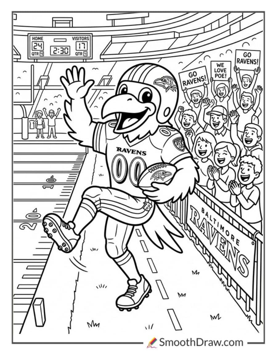 Ravens Mascot Poe Dancing