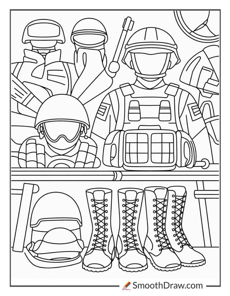 realistic army coloring pages