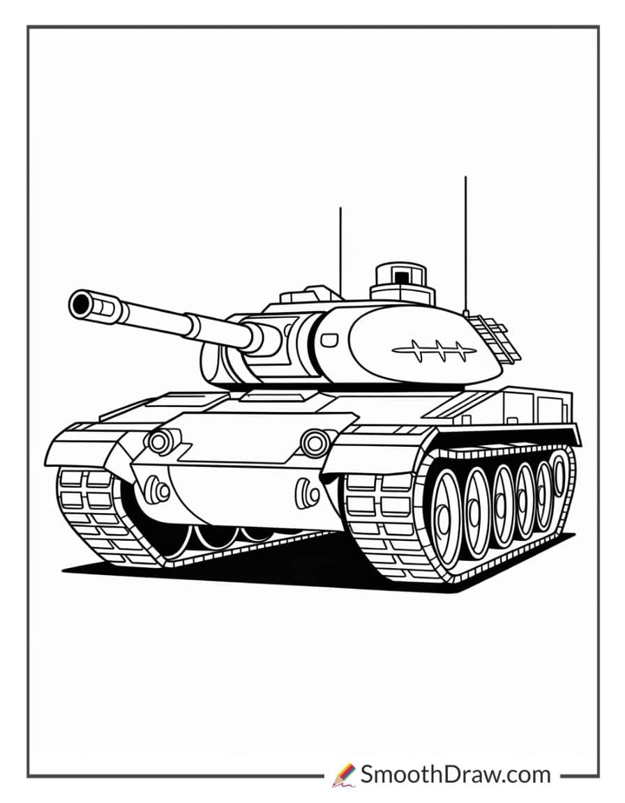 realistic army tank coloring pages