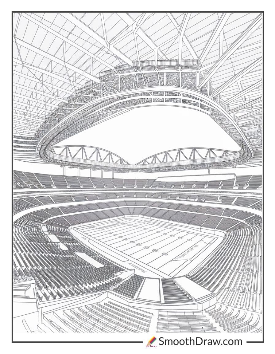 realistic football stadium