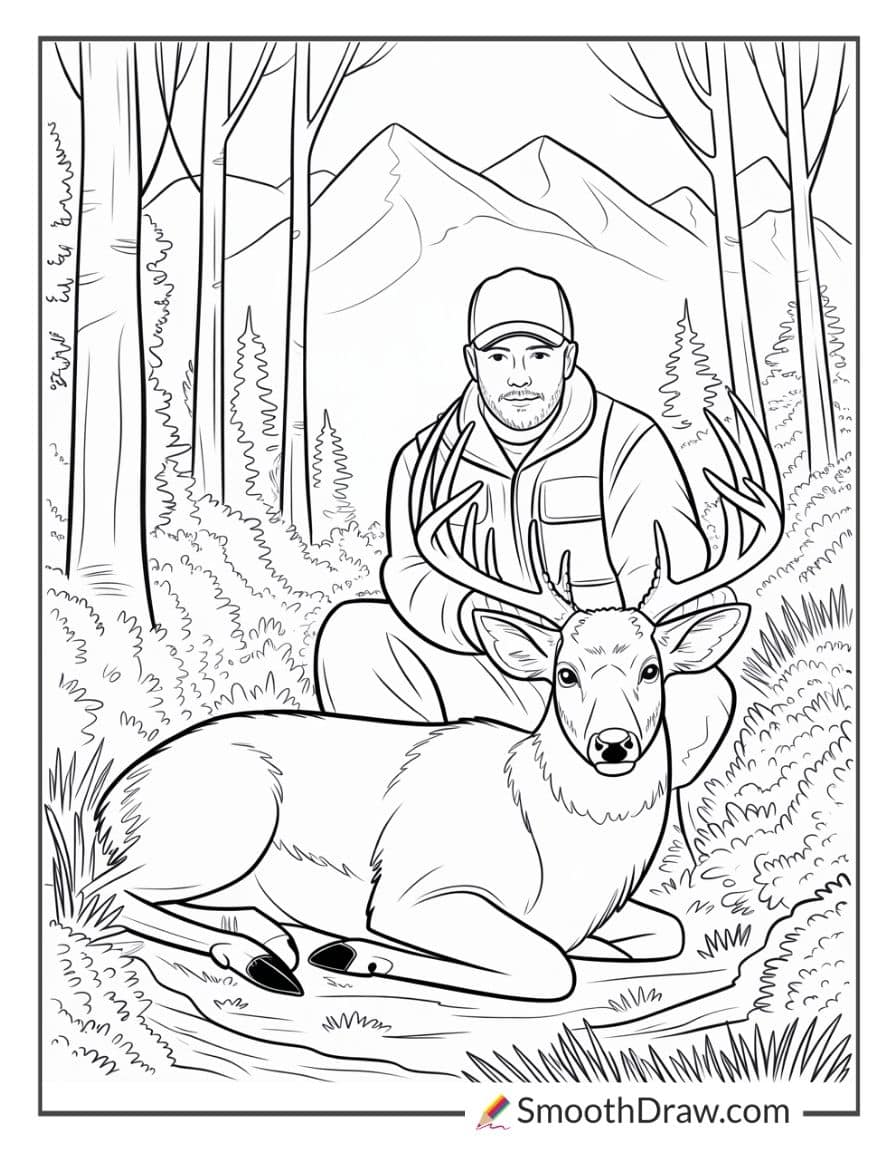 Realistic Hunting Coloring Pages