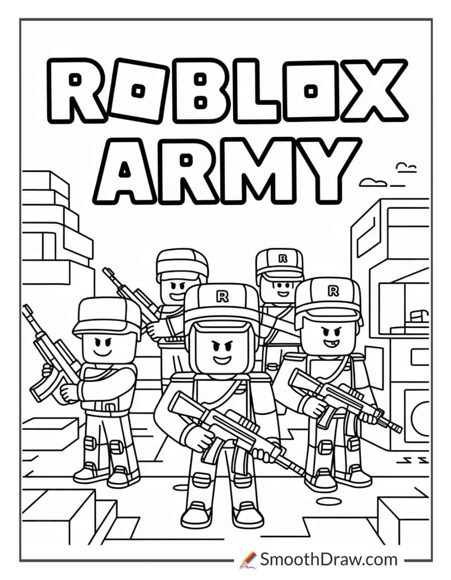 roblox army coloring pages