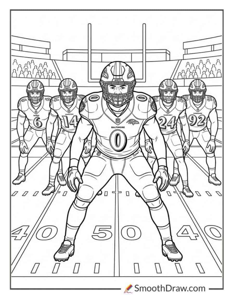 Roquan Smith Defensive Pose