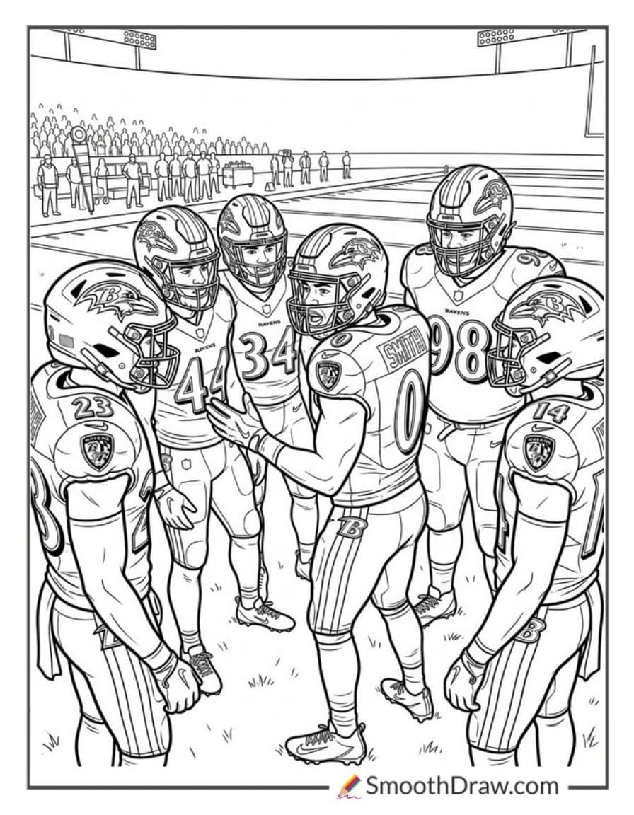 Roquan Smith Leading Huddle