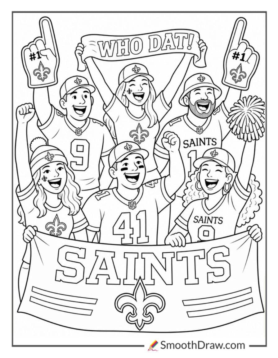 Saints Fans Cheering Together