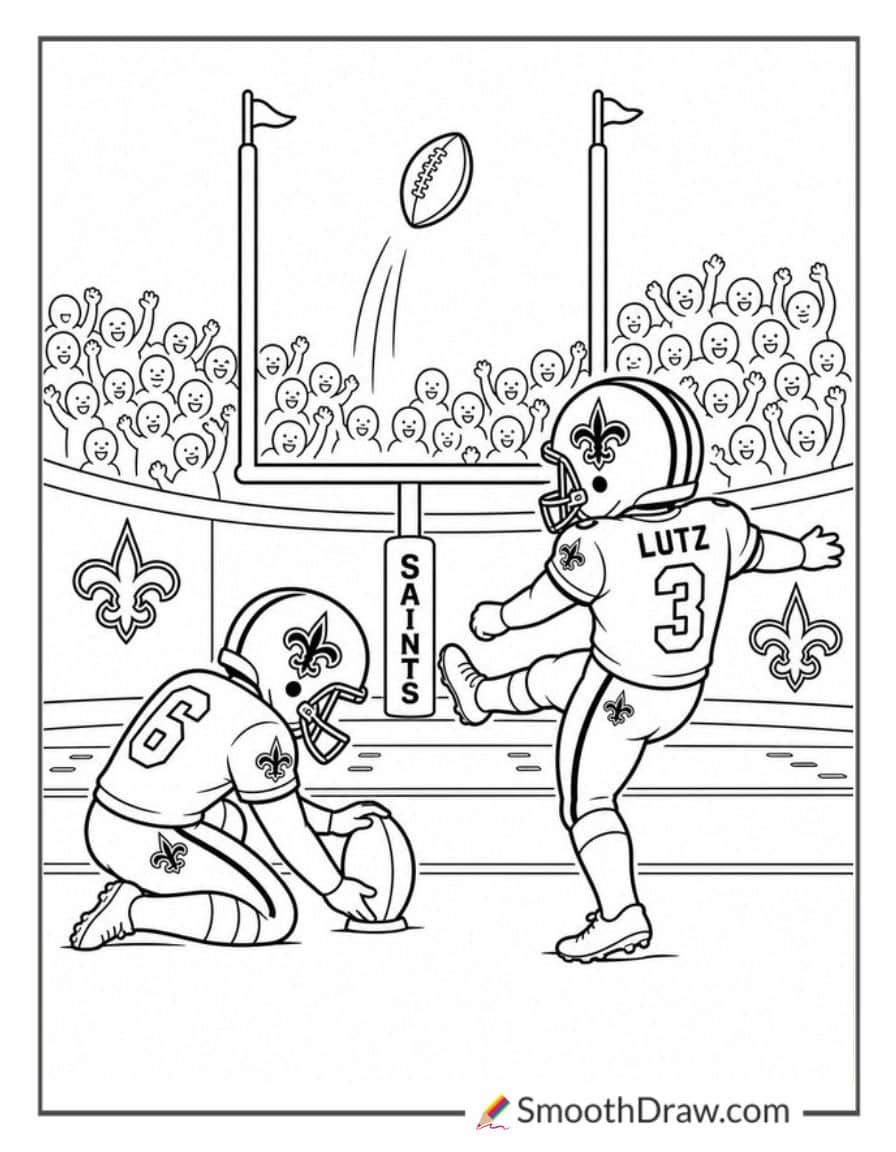 Saints Kicker Making Field Goal