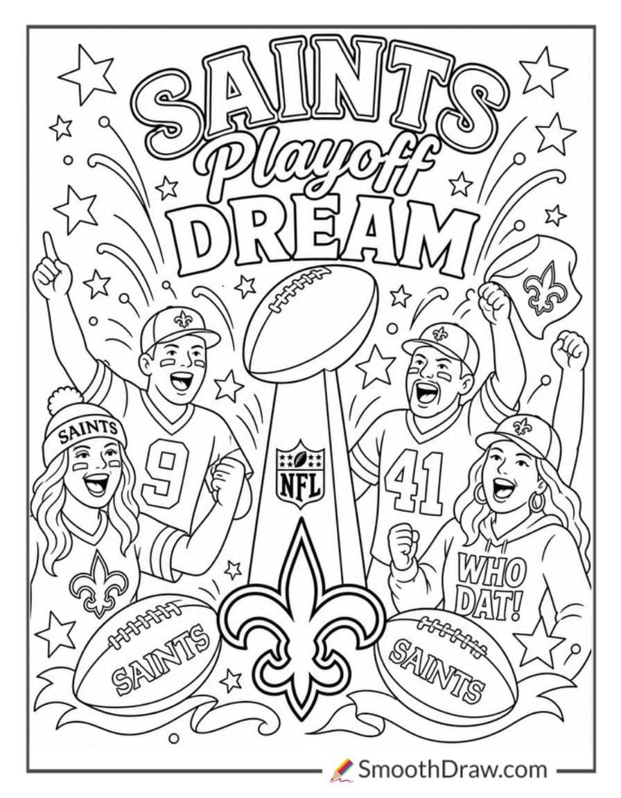 Saints Playoff Dream Artwork