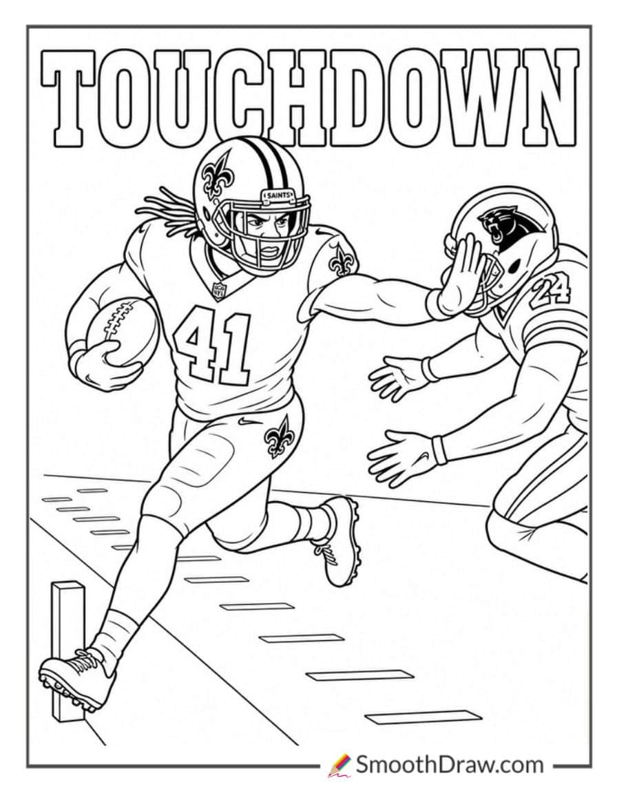 Saints Running Back Stiff Arm