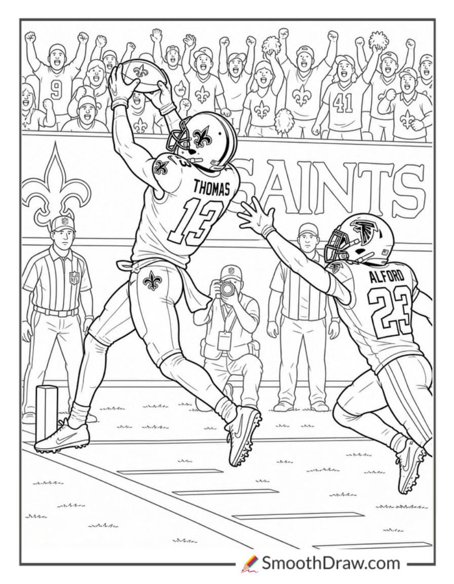 Saints Wide Receiver Toe Tap